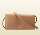 Gucci swing leather wallet with strap