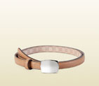 Gucci thin leather belt with plaque buckle 388993 AP00N 2819