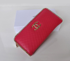 Hot Style Chanel CC Logo Long Zippy Wallet 0820 in Peach 0820