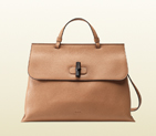 Online exclusive bamboo daily leather top handle bag
