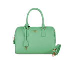 PRADA Saffiano Leather 30cm Two Handle Bag 1845 in Green