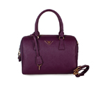 PRADA Saffiano Leather 30cm Two Handle Bag 1845 in Purple