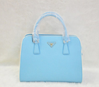 PRADA Saffiano Leather Tote Bag BN2609 in Lake blue 2609