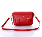 Prada Saffiano Calf Leather Flap Bag BT0904 in Flame
