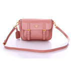 Prada Saffiano Calf Leather Flap Bag BT0904 in Pink