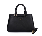Prada Saffiano Calf Leather Tote Bag 2244 in Black