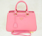 Prada Saffiano Calf Leather Tote Bag 2244 in Cherry pink