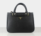 Prada Saffiano Calf Leather Tote Bag 2246 in Black