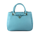 Prada Saffiano Calf Leather Tote Bag 2246 in Light blue