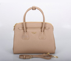 Prada Saffiano Cuir Leather Tote Bag 10337 in Bean paste