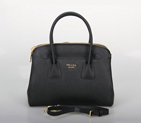 Prada Saffiano Cuir Leather Tote Bag 10337 in Black
