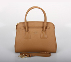 Prada Saffiano Cuir Leather Tote Bag 10337 in Earth yellow