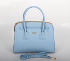 Prada Saffiano Cuir Leather Tote Bag 10337 in Light blue