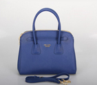 Prada Saffiano Cuir Leather Tote Bag 10337 in Royal blue