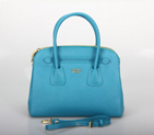 Prada Saffiano Cuir Leather Tote Bag 10337 in Skyblue