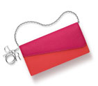 Rencontre wallet in Corail and Fraise bullcalf leather
