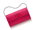 Rendez-Vous wallet in glossy fuchsia grained calfskin