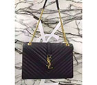 SAINT LAURENT CLASSIC LARGE MONOGRAM SAINT LAURENT SATCHEL IN LEATHER