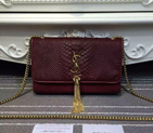 SAINT LAURENT Monogramme Cross-body Shoulder Bag 312388 Claret
