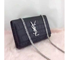 SAINT LAURENT Monogramme Cross-body Shoulder Bag 312390 Black