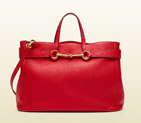 Soft bright bit leather tote