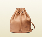 Soho leather drawstring backpack