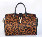 Yves Saint Laurent Medium Cabas Chyc Bag 8221 Black leopard
