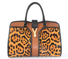 Yves Saint Laurent Medium Cabas Chyc Bag 8221 Yellow leopard