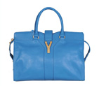 Yves Saint Laurent Medium Cabas Chyc Bag 8221 light blue