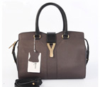 Yves Saint Laurent Small Cabas Chyc Bag 8220 Gray with black