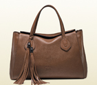 lady tassel leather tote