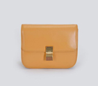 Celine Calf Leather Classic Box Small Flap Bag Camel