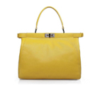 Fendi Peekaboo Bag Lemon Calfskin Leather F2292