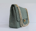 Chanel Flap Bag Quilted Ancient-Green Leather with Gold Chain 48102