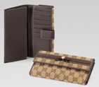 continental wallet with web bow and interlocking G detail.