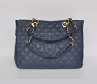 Chanel A50995 Royalblue Caviar Leather Shoulder Bag Gold A50995