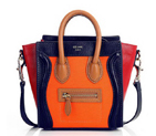 Celine Luggage Mini 165213MBA in Orange Dlue Red