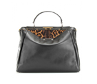 fendi LEATHER PEEK-A-BOO WITH ANIMAL PRINT HAIRCAL