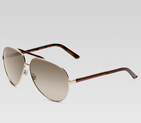 medium aviator sunglasses with signature web detai