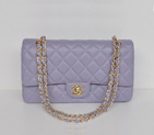 Chanel Flap Bag Gold Chain Rice 1113 light purple 1113