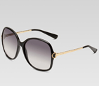 large square frame sunglasses with horsebit detail