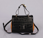 2012 new Fendi handbags FD9106 Pillow bag black crocodile with orange