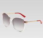 large round frame sunglasses with gucci logo and s