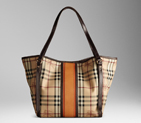 SMALL CANVAS CHECK TOTE