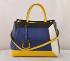 Fendi '2Jours Block' leather mixed colors handbags