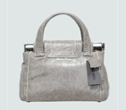 Miu Miu Shiny Leather Tote Flap Bags 90280 Gray 90280