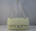 Chanel beige color with Silver chain A1112BS