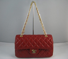 Chanel Red color with Gold chain A1112RG