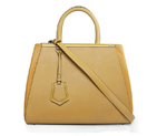 Fendi 2Jours Original Leather Tote Bag F2552M Yellow