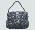 Miu Miu Tote Flap Bags Matelasse Nappa Leather 90290 Black
